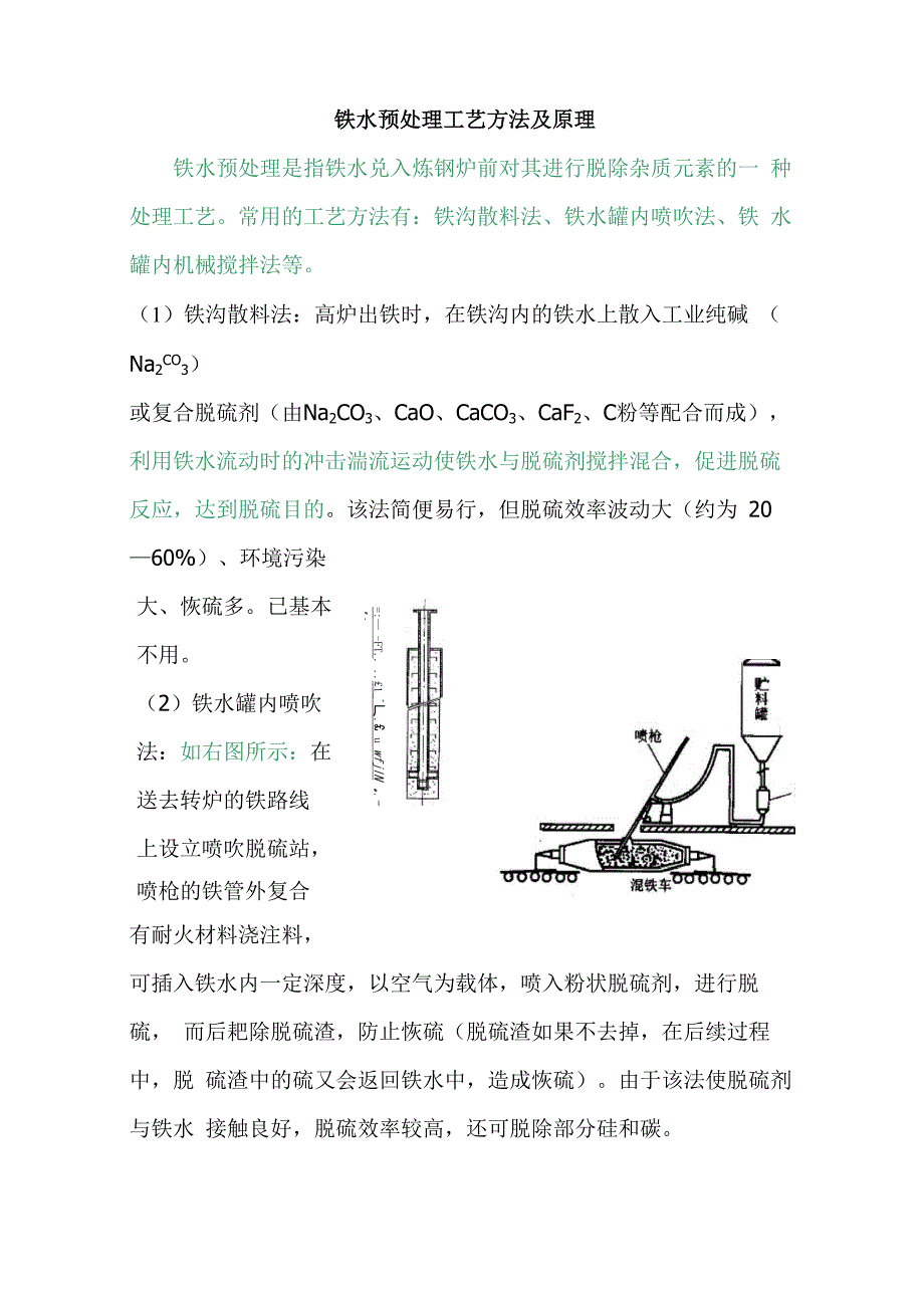 铁水预处理工艺方法及原理_第1页