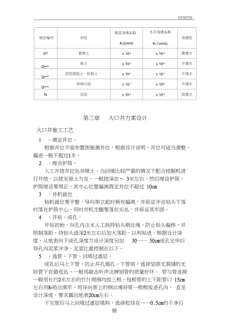 大口井施工组织设计0001(DOC 15页)_第5页