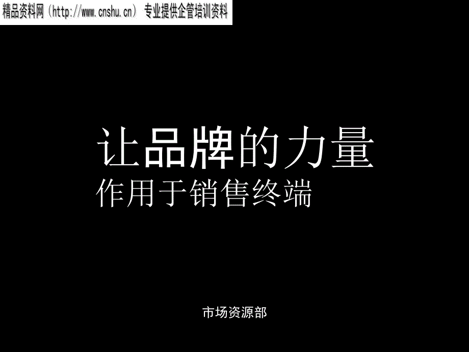 让品牌的力量作用于销售终端PPT88页_第1页