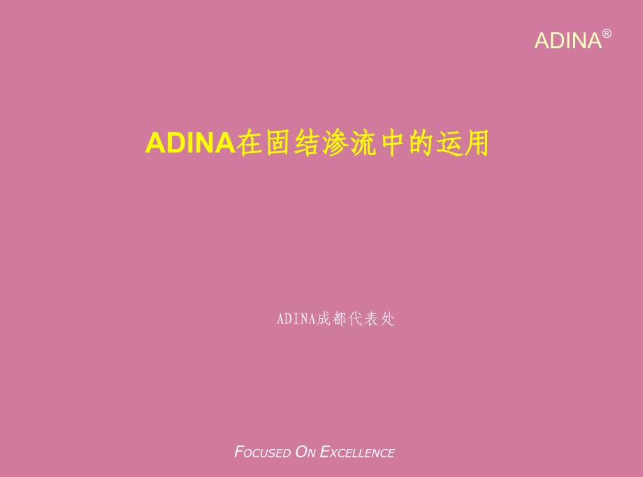 ADINA固结渗流处理方法及案例ppt课件_第1页