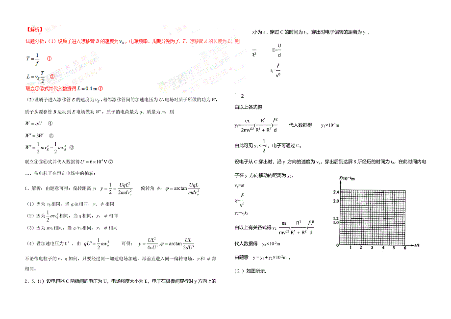 带电离子在电场中的运动例题_第4页