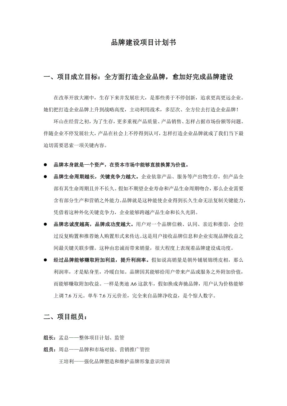 品牌创建系统综合项目清单及开发专题计划书.doc_第1页