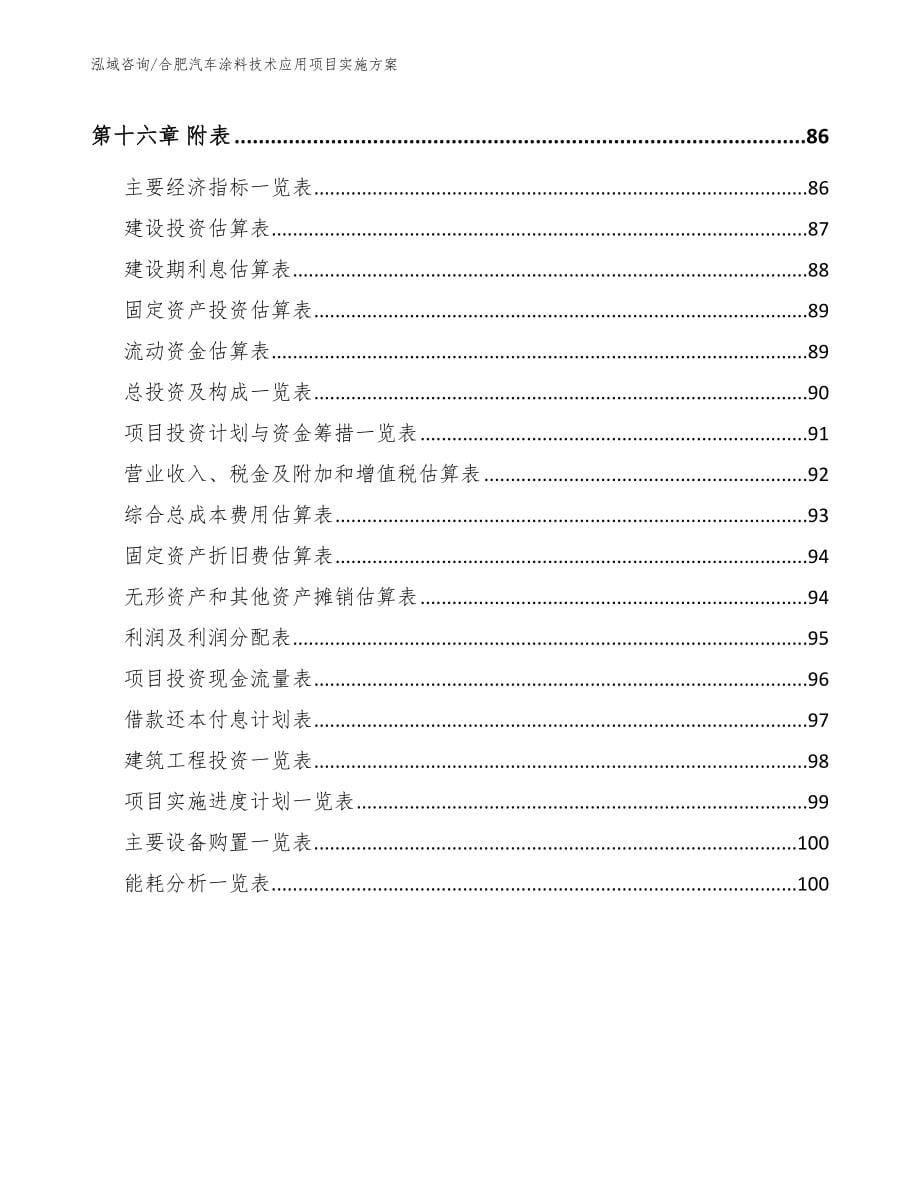 合肥汽车涂料技术应用项目实施方案【参考范文】_第5页