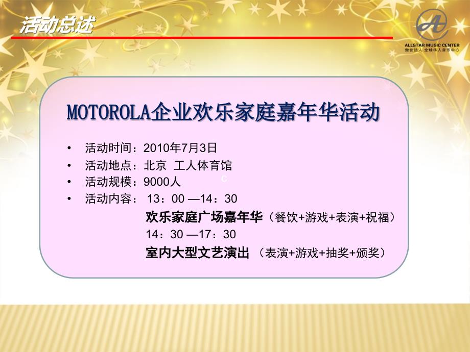 MOTOROLA企业欢乐家庭嘉年华活动提案_第4页