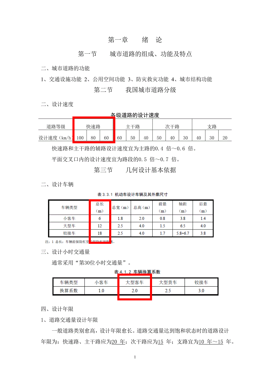 城市道路设计考前知识点.doc_第1页