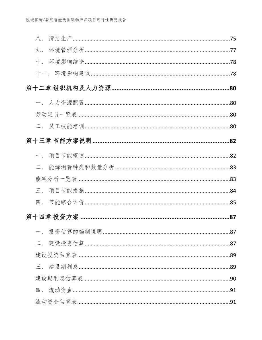 娄底智能线性驱动产品项目可行性研究报告【范文模板】_第5页