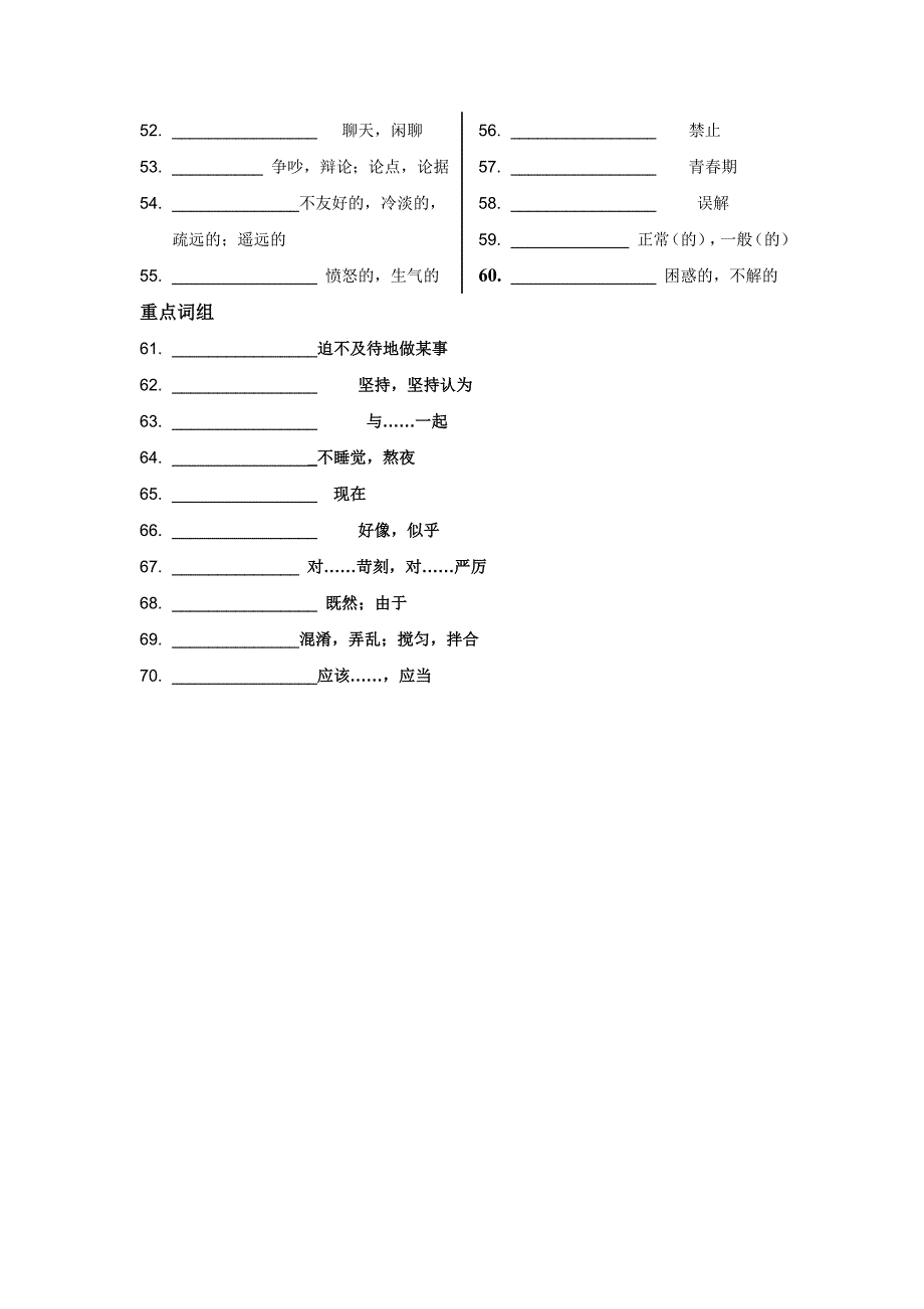 牛津高中英语模块一词汇过关_第4页