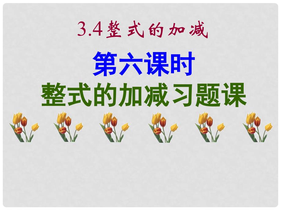 福建省泉州市七年级数学上册《3.46 整式的加减习题课》课件 华东师大版_第1页