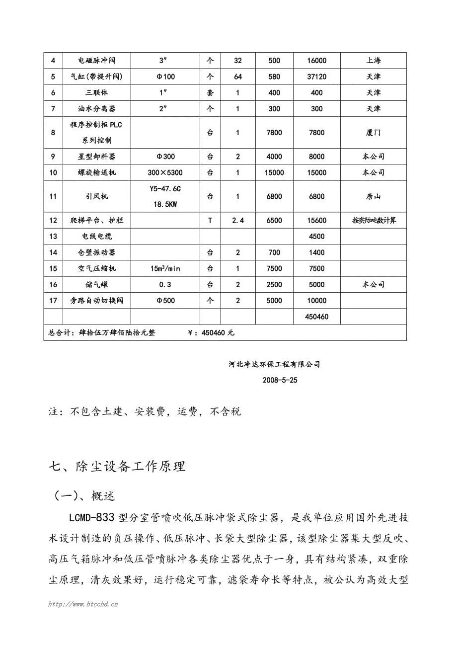 白灰窑除尘器方案讲解_第5页