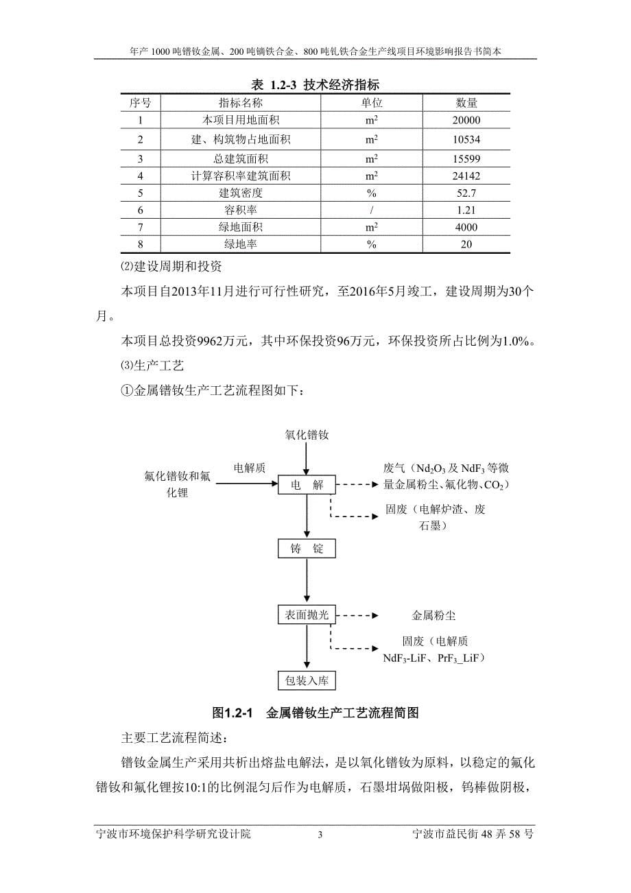 宁波泰源紧固件有限公司年产1000吨镨钕金属、200吨镝铁合金、800吨钆铁合金生产线项目环境影响评价报告书.doc_第5页