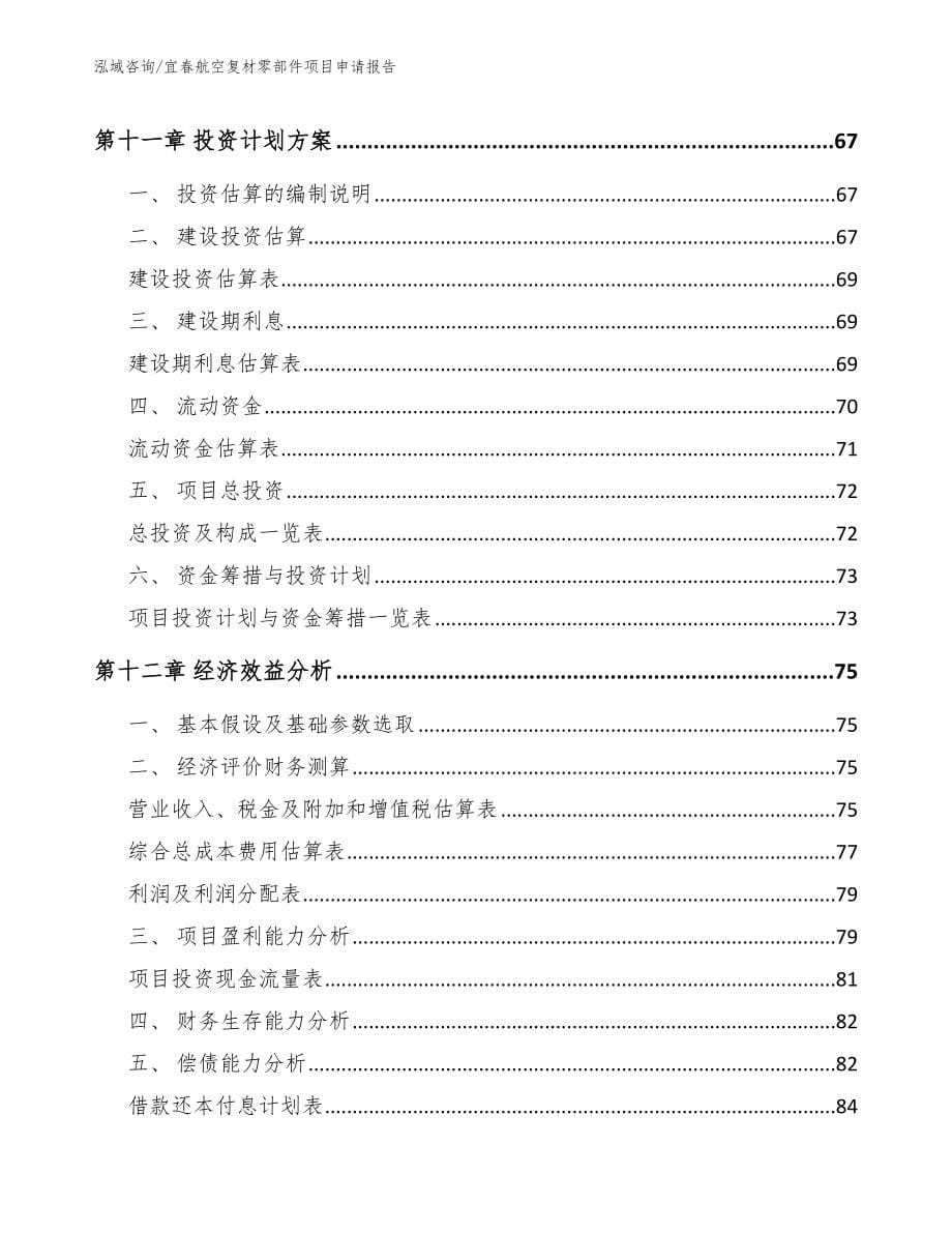 宜春航空复材零部件项目申请报告【范文】_第5页