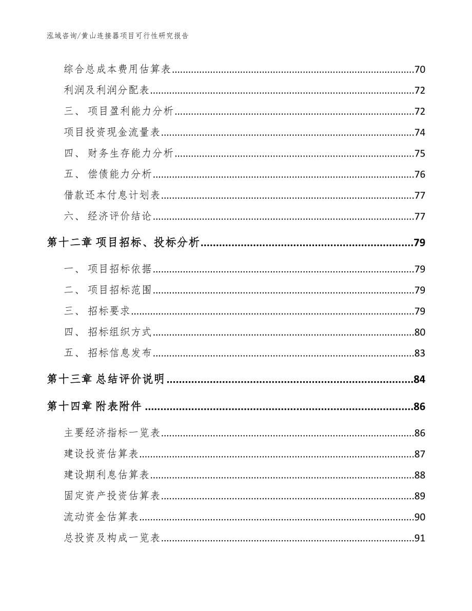 黄山连接器项目可行性研究报告范文_第5页