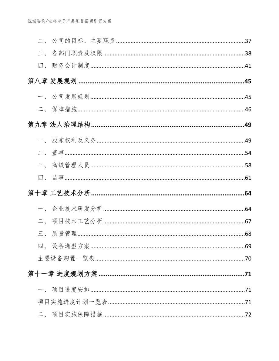 宝鸡电子产品项目招商引资方案（模板范本）_第5页