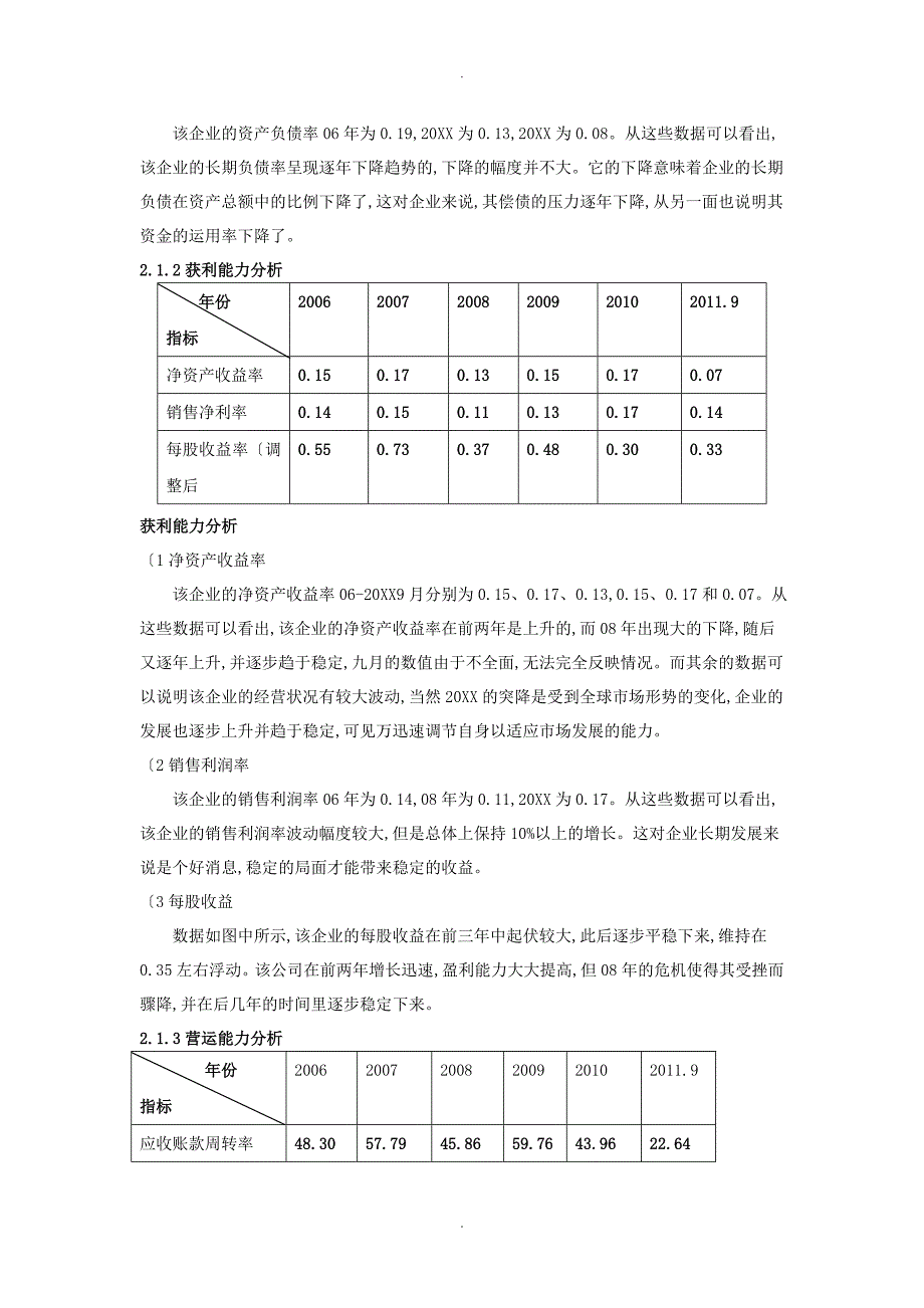 万科历年筹资分析范文_第4页