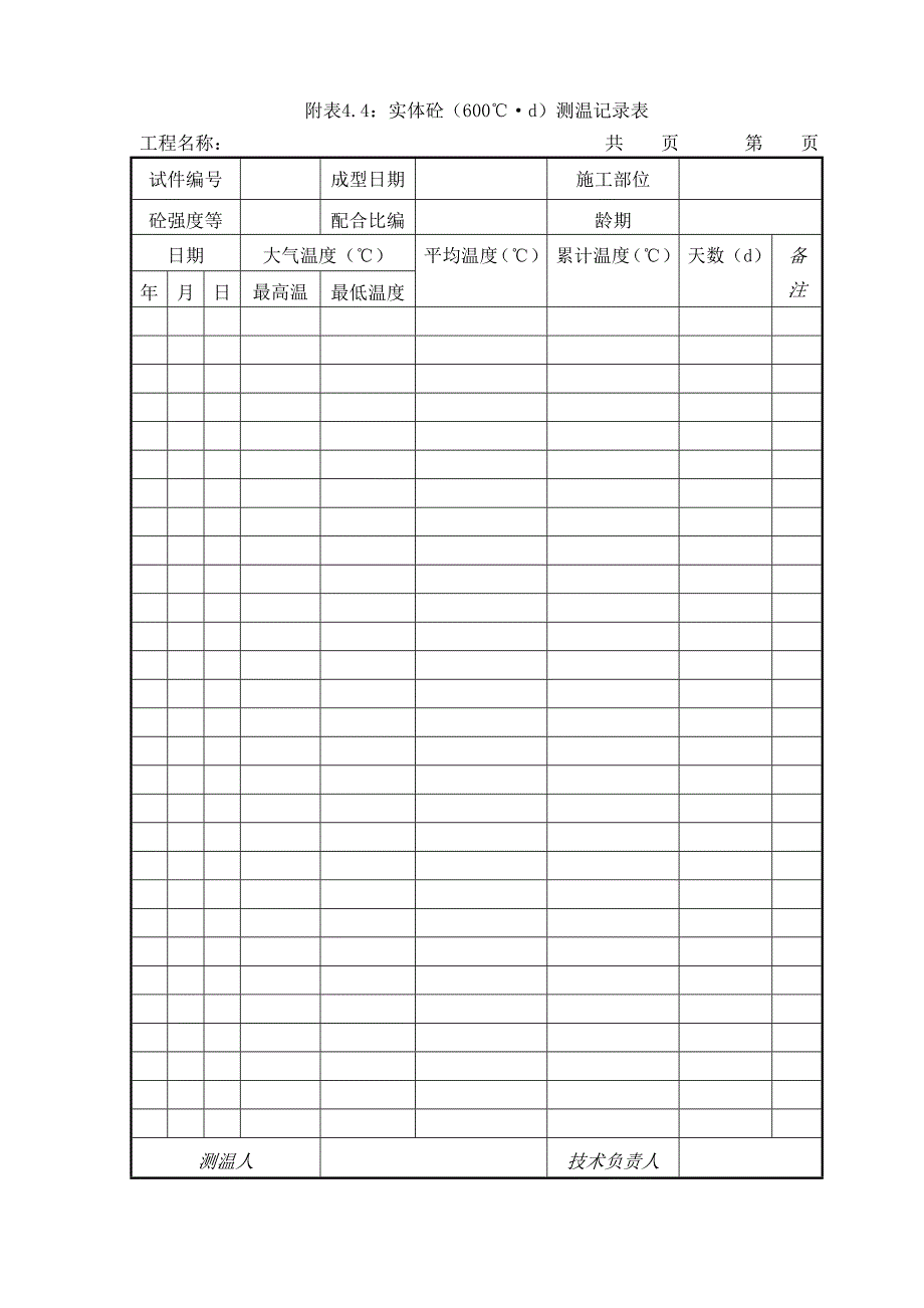 《试验台账模板》word版.doc_第4页