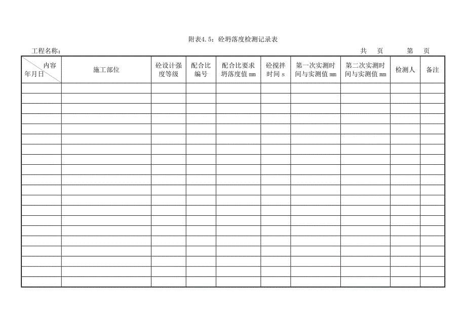 《试验台账模板》word版.doc_第5页