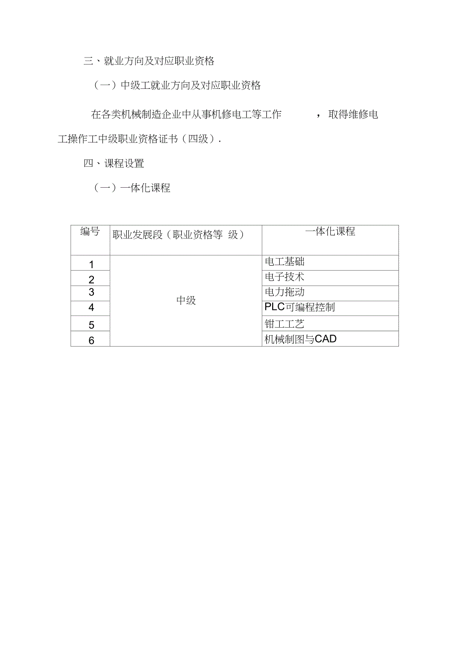 机电一体化课程标准_第2页