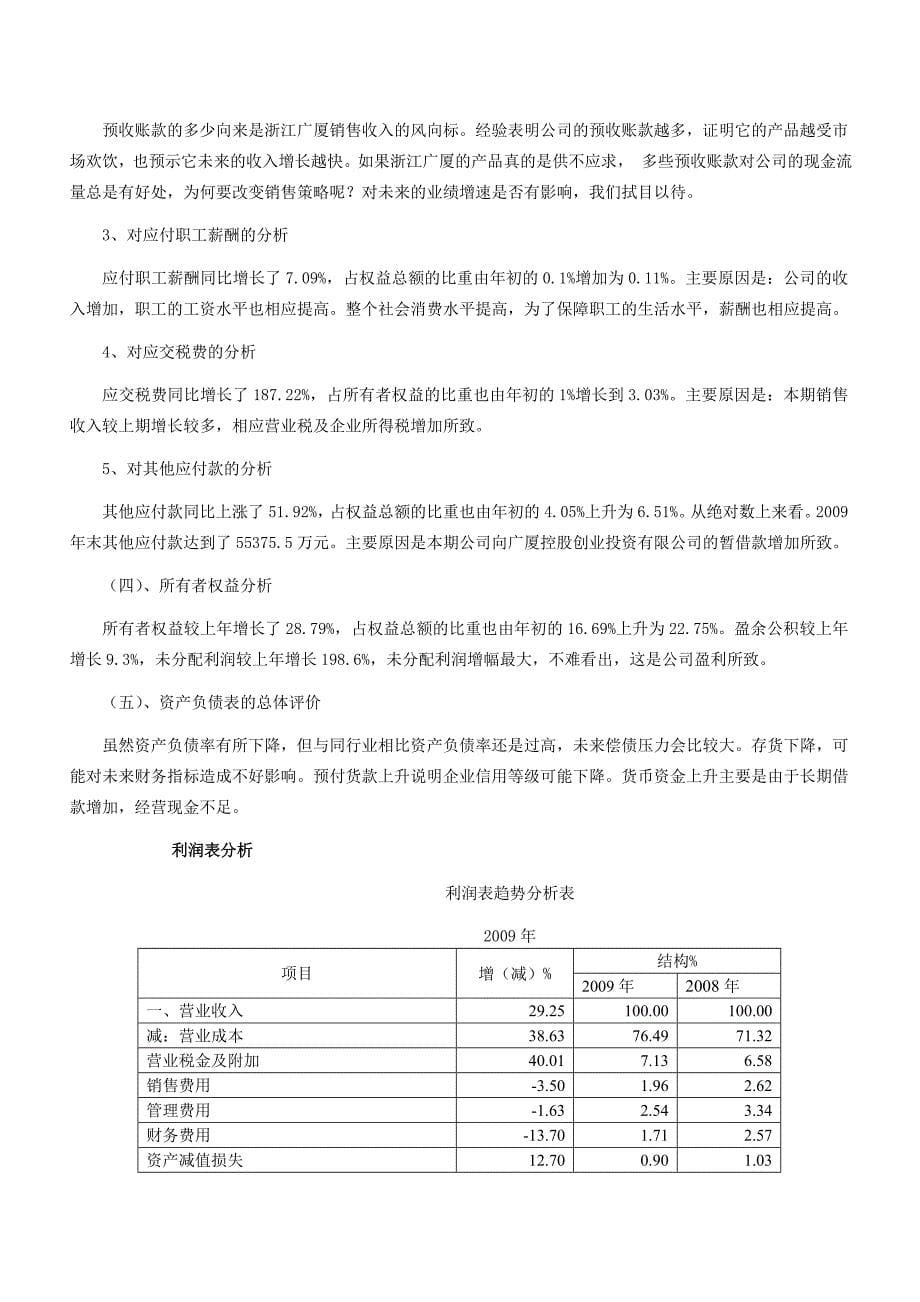 浙江广厦财务报表分_第5页