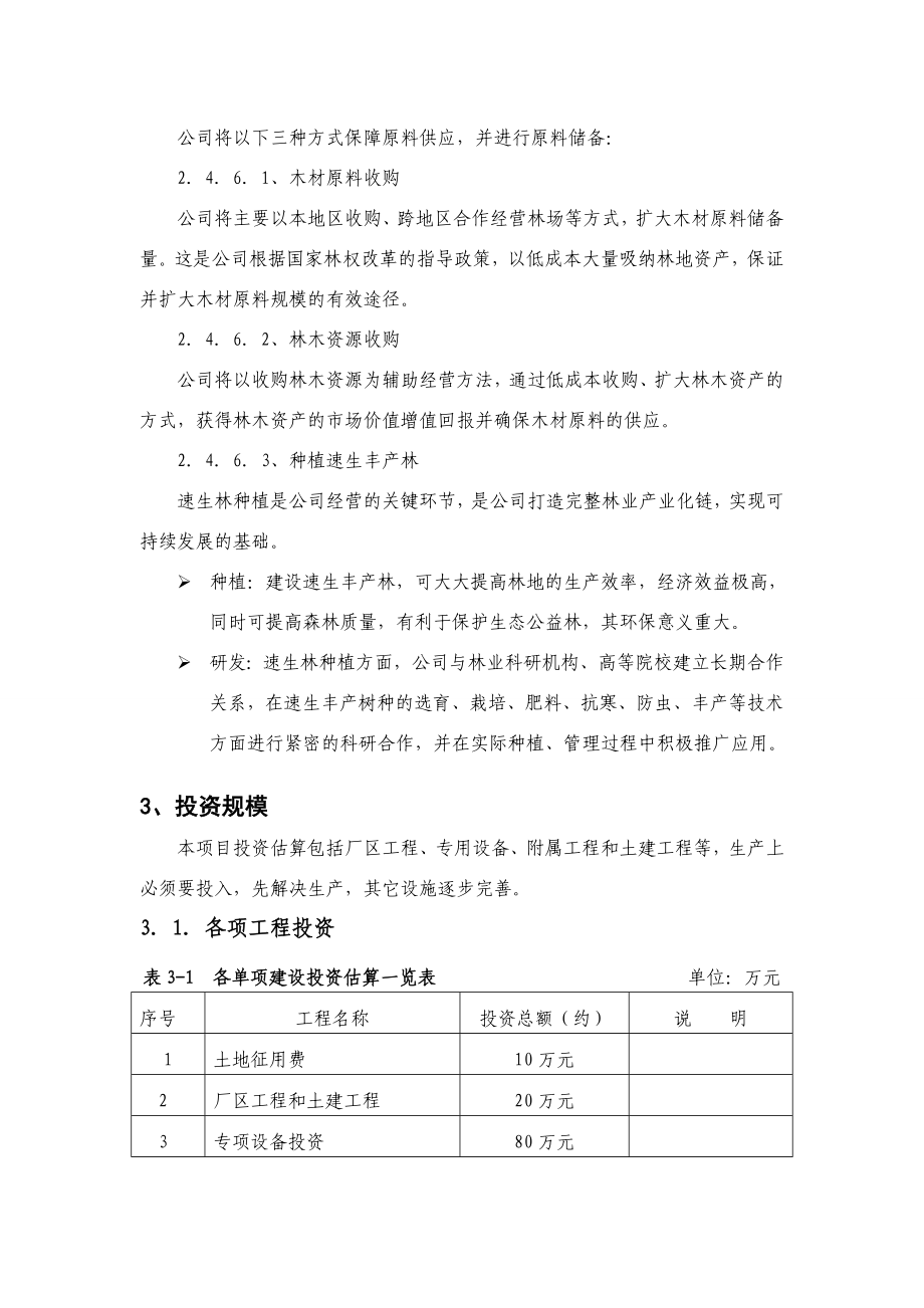 湖南省某木业有限公司深加工项目可行性研究报告_第3页