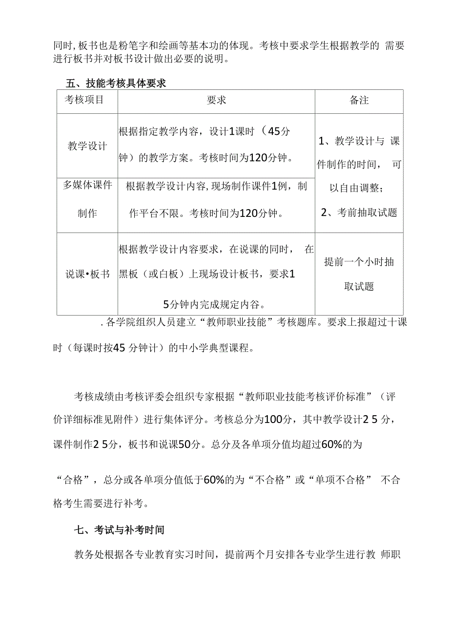 温州大学师范生教师职业技能考核管理办法_第3页