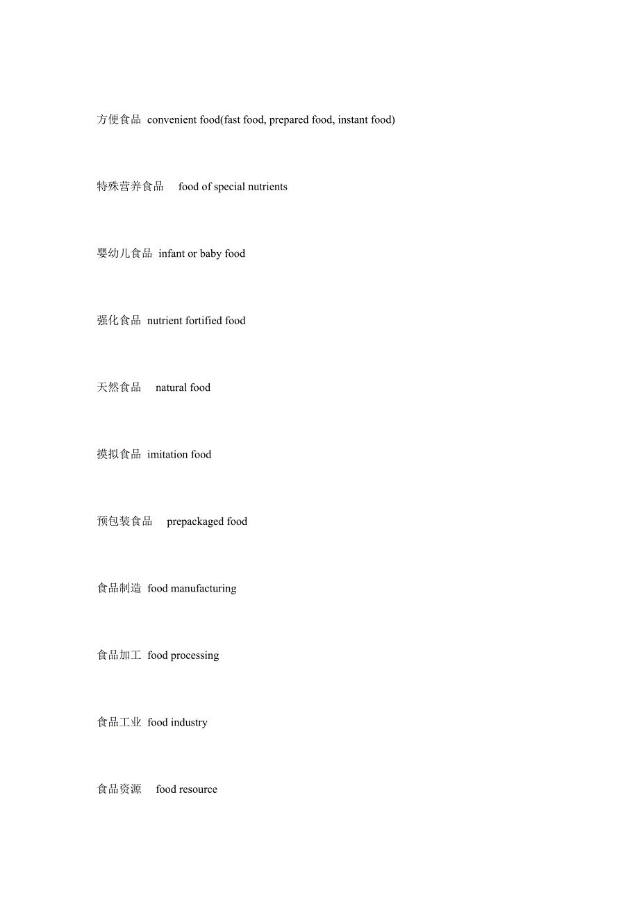 食品加工业中英文对照大全_第2页