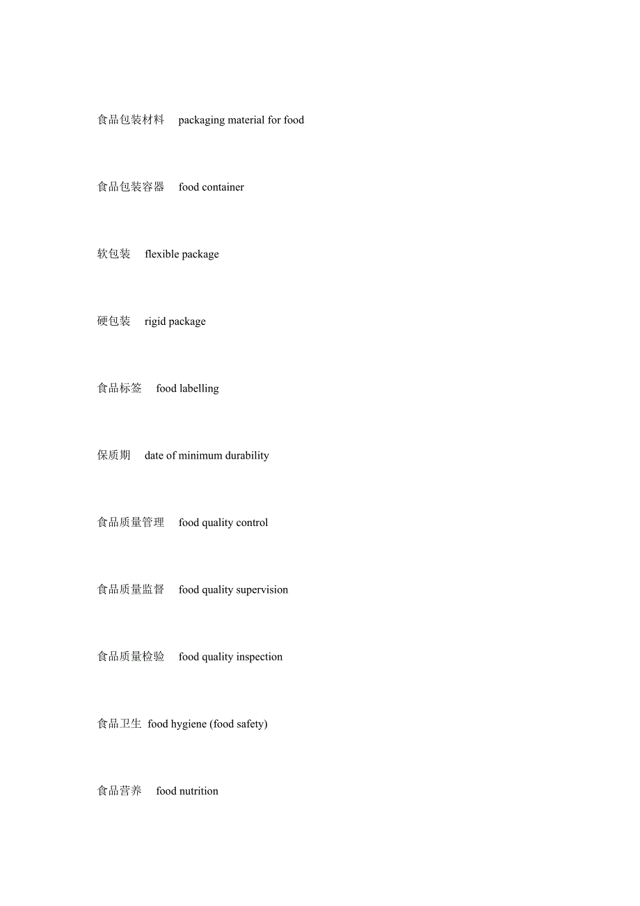 食品加工业中英文对照大全_第4页