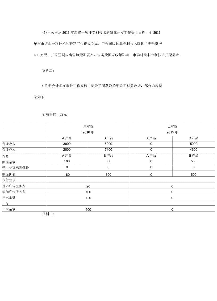 2017年注会《审计》每日一大题：销售与收款循环的审计_第5页