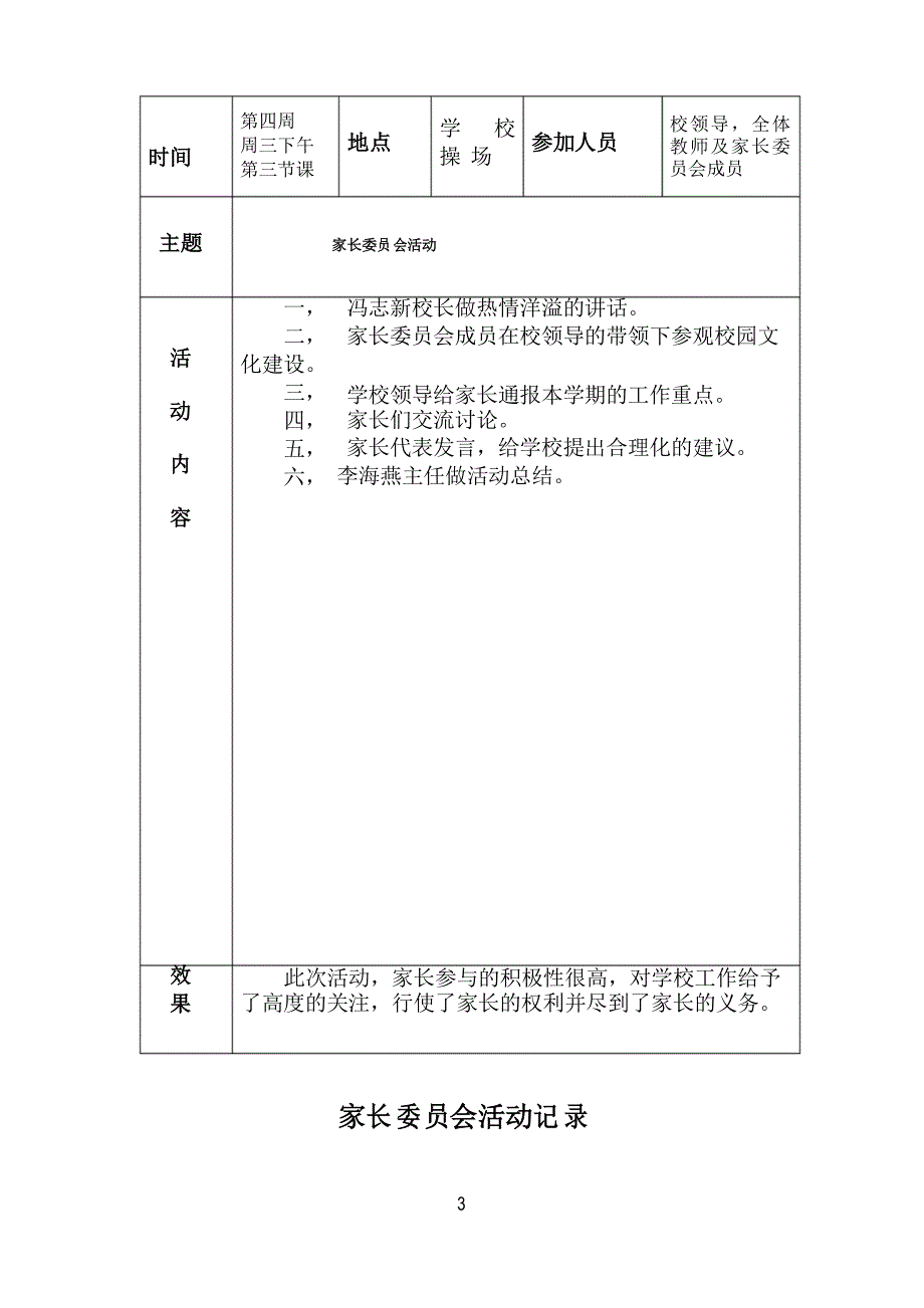 学校家长委员会活动记录_第3页