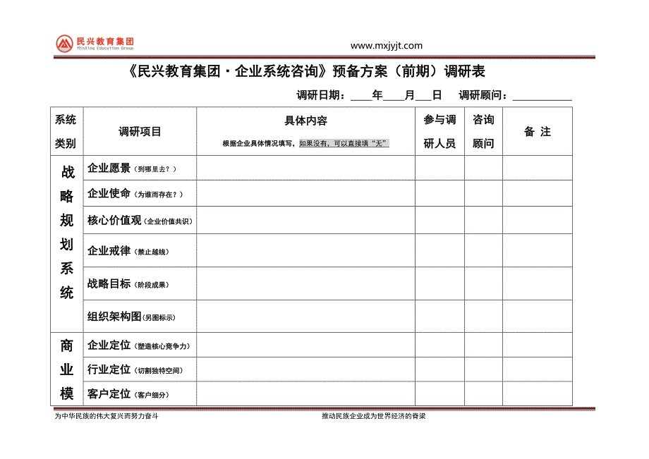 系统咨询调研表.doc_第1页