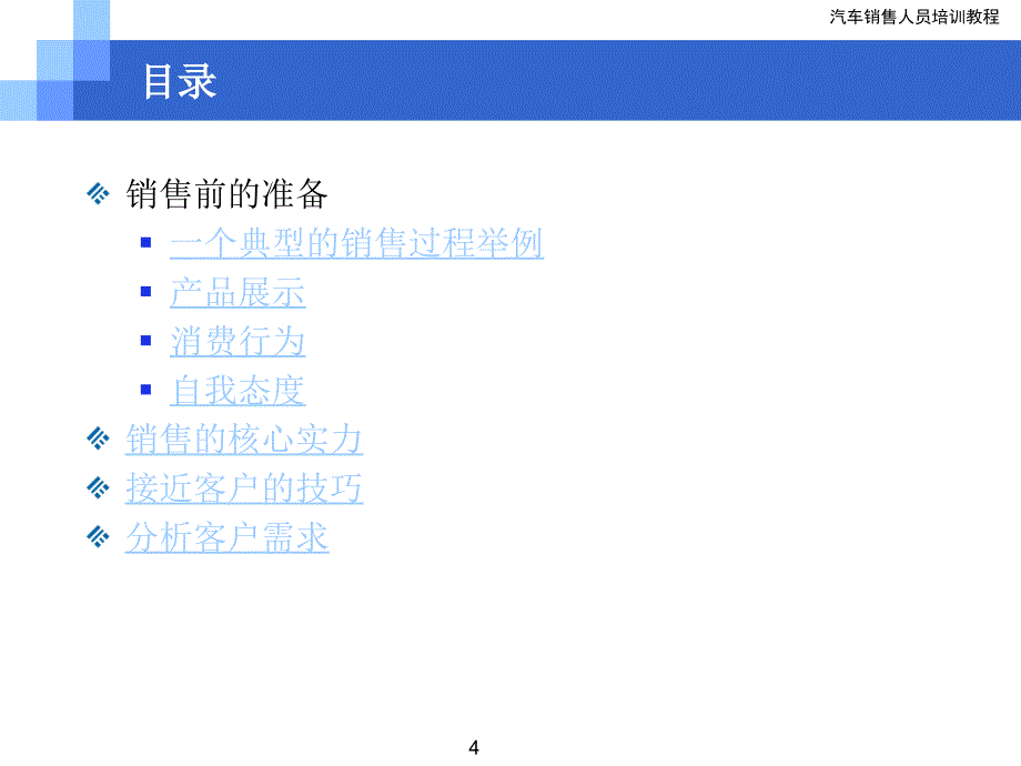 东风日产汽车销售人培训教程_第4页