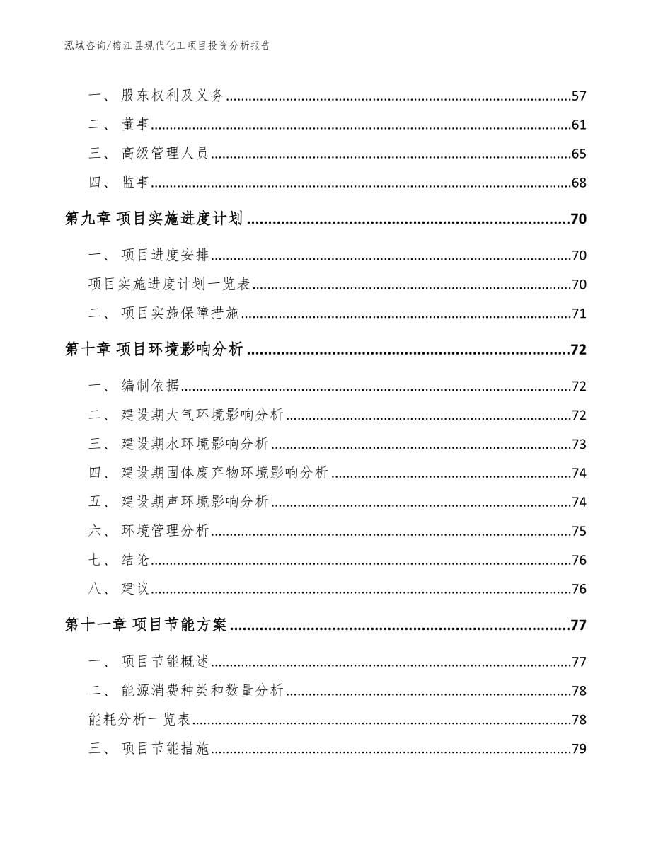 榕江县现代化工项目投资分析报告（模板参考）_第5页