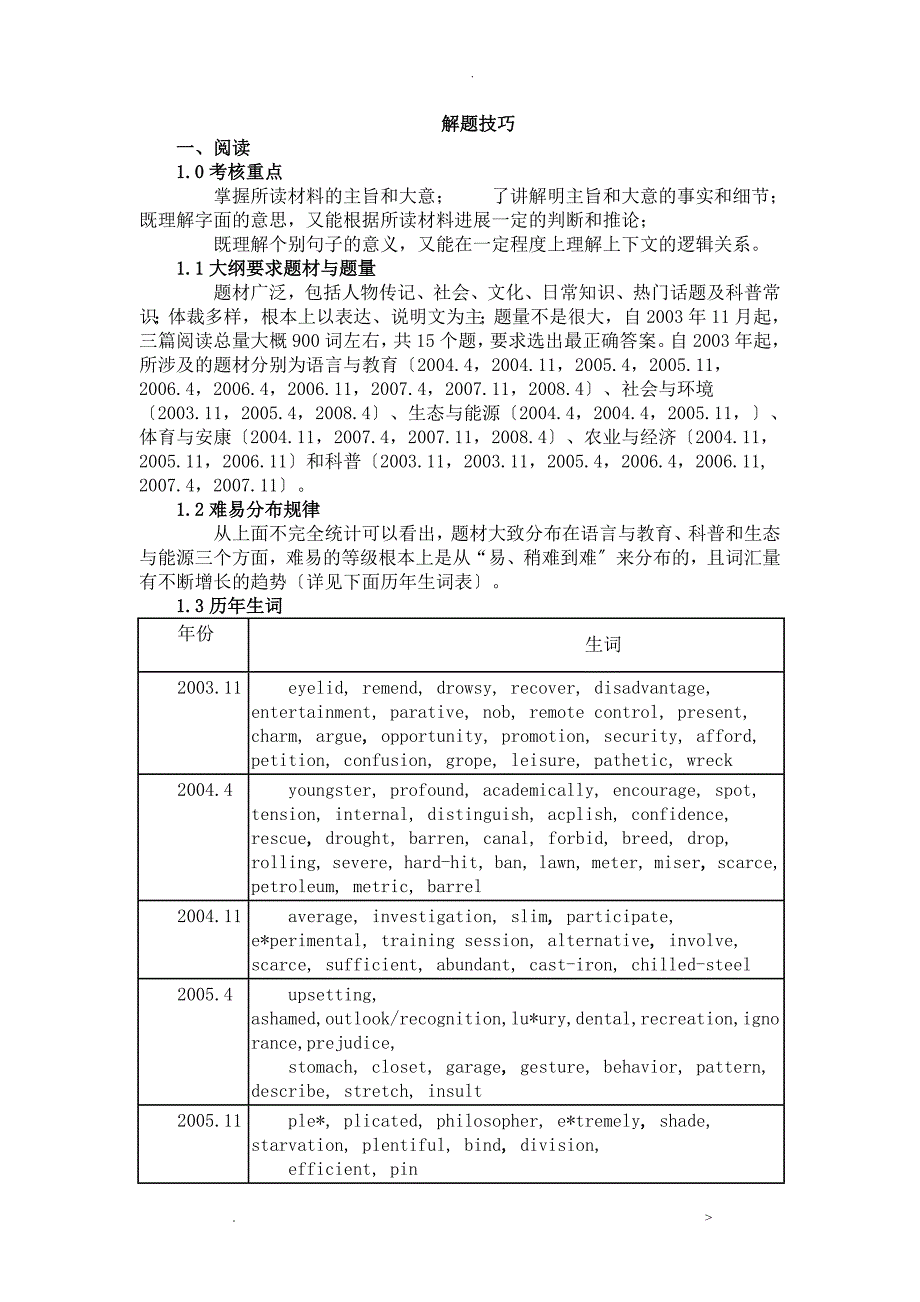 学位英语解题技巧_第1页