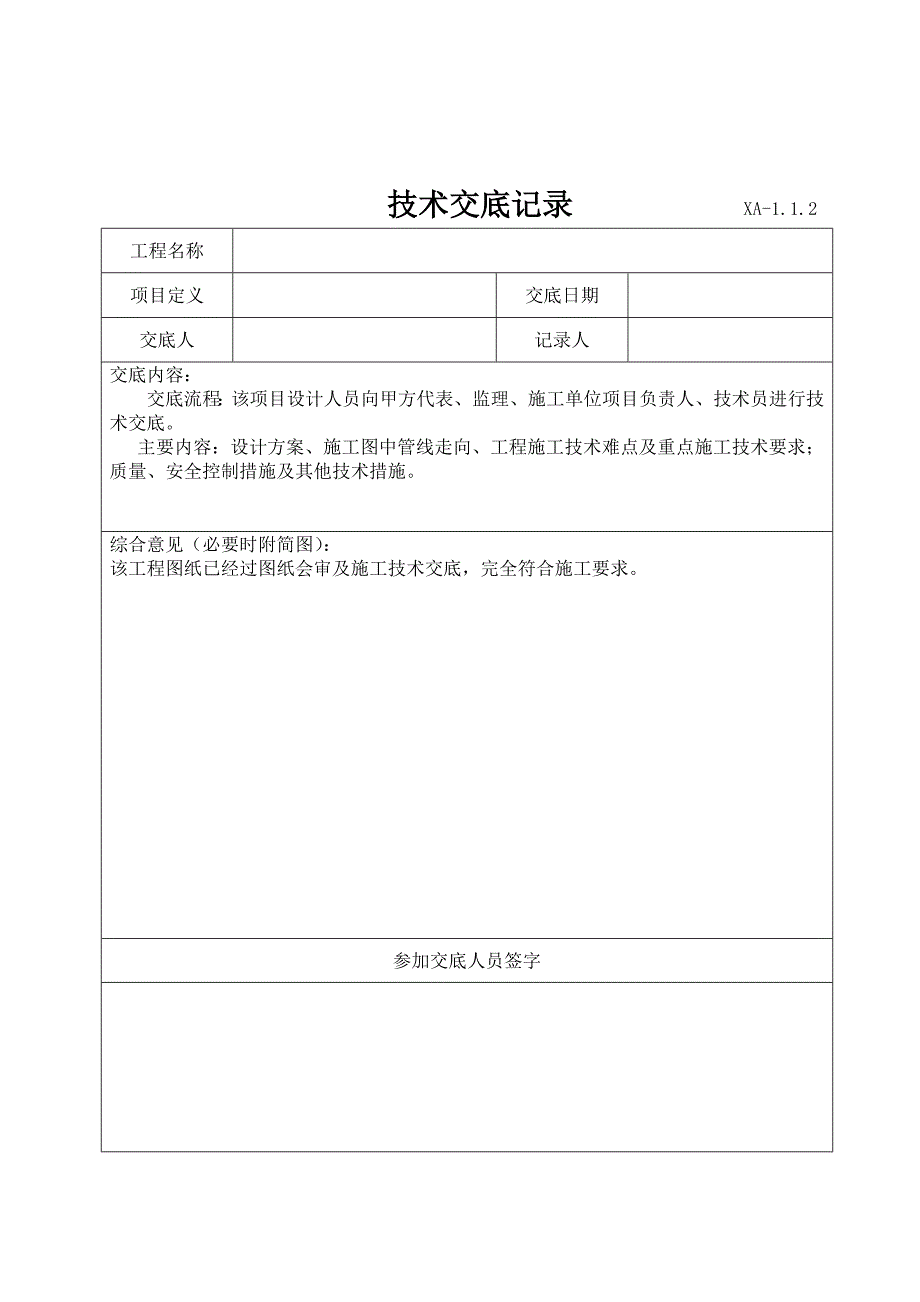 城市燃气管道竣工资料模板_第2页