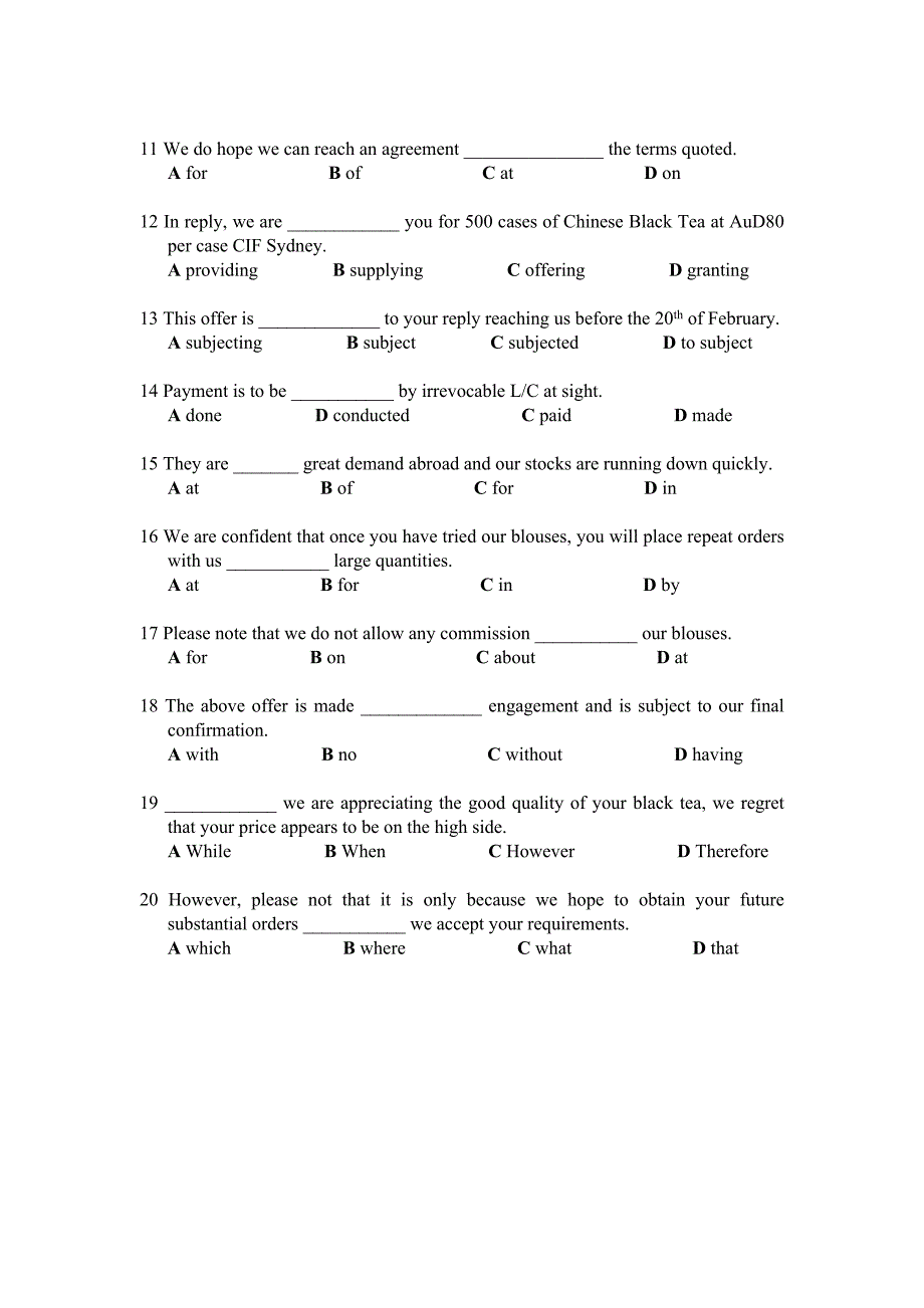 Unit 6Trade英语课堂练习题_第2页