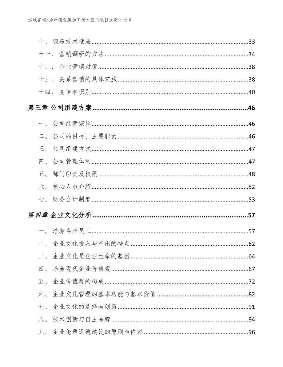扬州钽金属加工技术应用项目投资计划书_模板范文_第2页