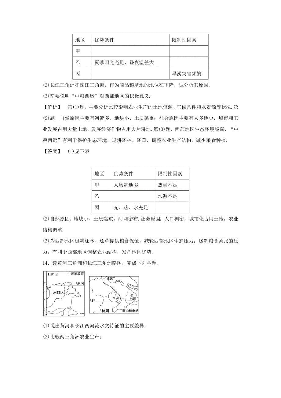 人教版地理一师一优课必修三同步练习：1.1地理环境对区域发展的影响1 Word版含答案_第5页