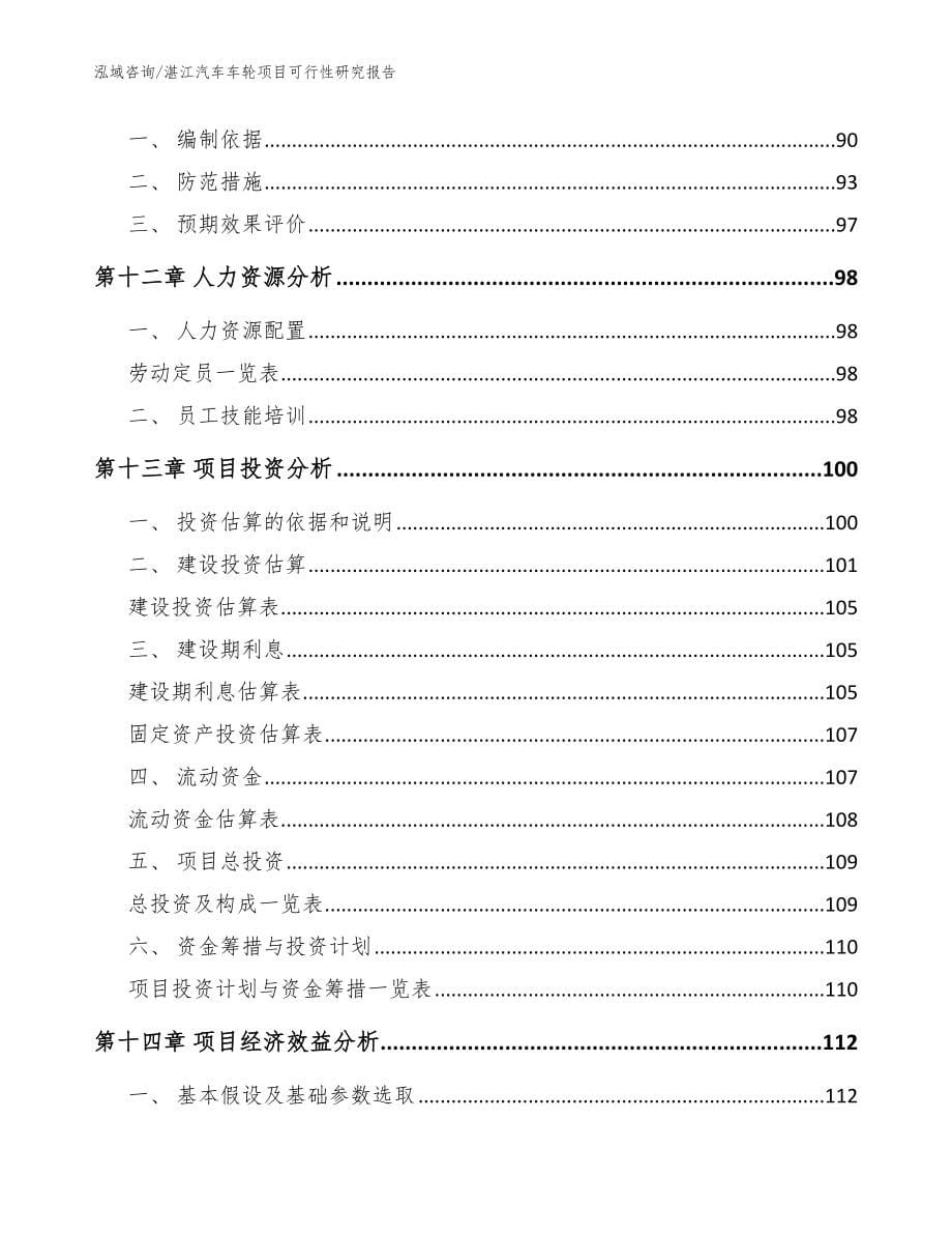湛江汽车车轮项目可行性研究报告_第5页