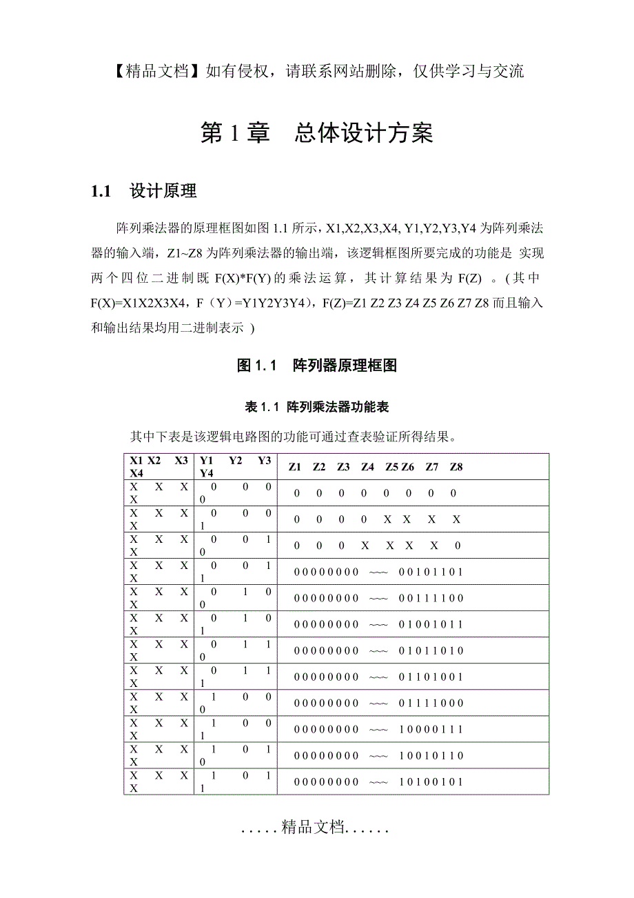 计算机组成原理阵列乘法器的设计_第4页