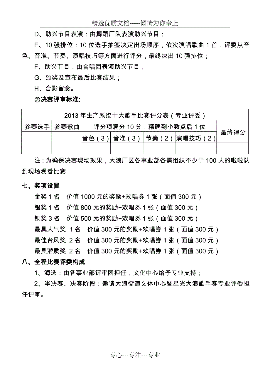 “十大歌手”大赛策划方案(共4页)_第4页