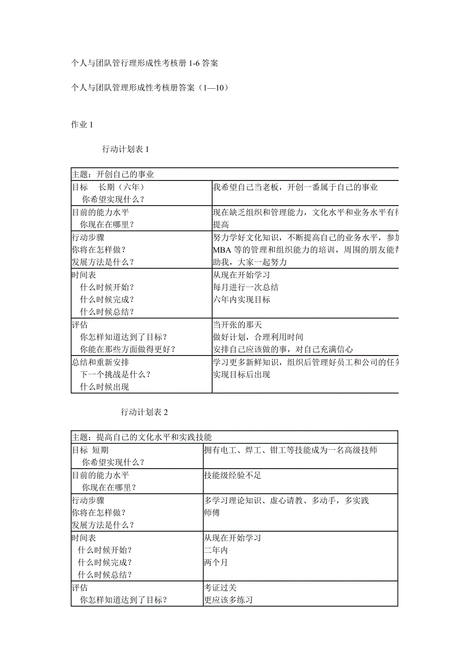 个人与团队管理形成性考核册答案_第1页