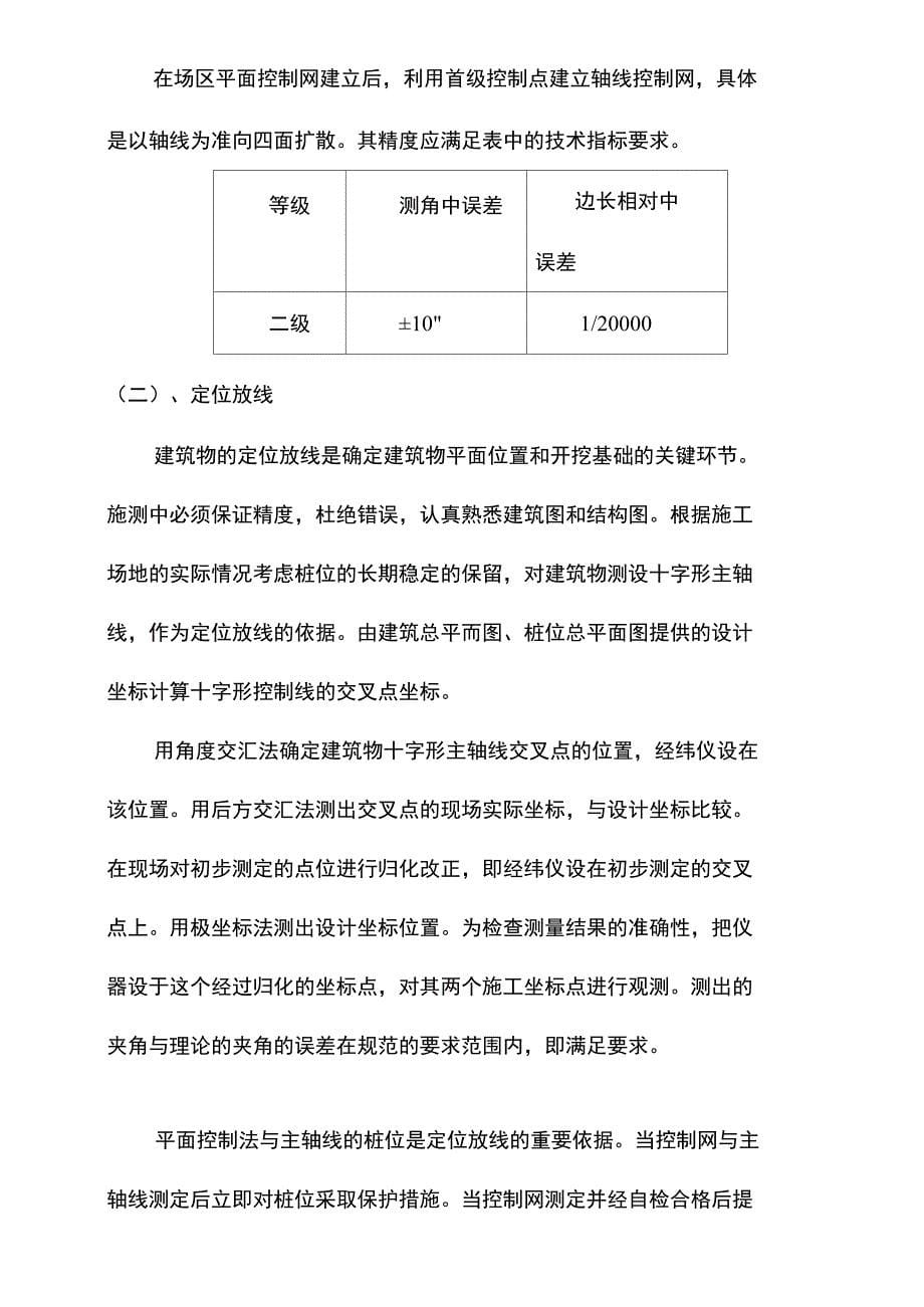 建筑物定位测量沉降观测施工方案_第5页