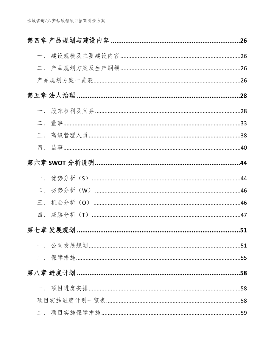 六安钴酸锂项目招商引资方案【模板范文】_第2页