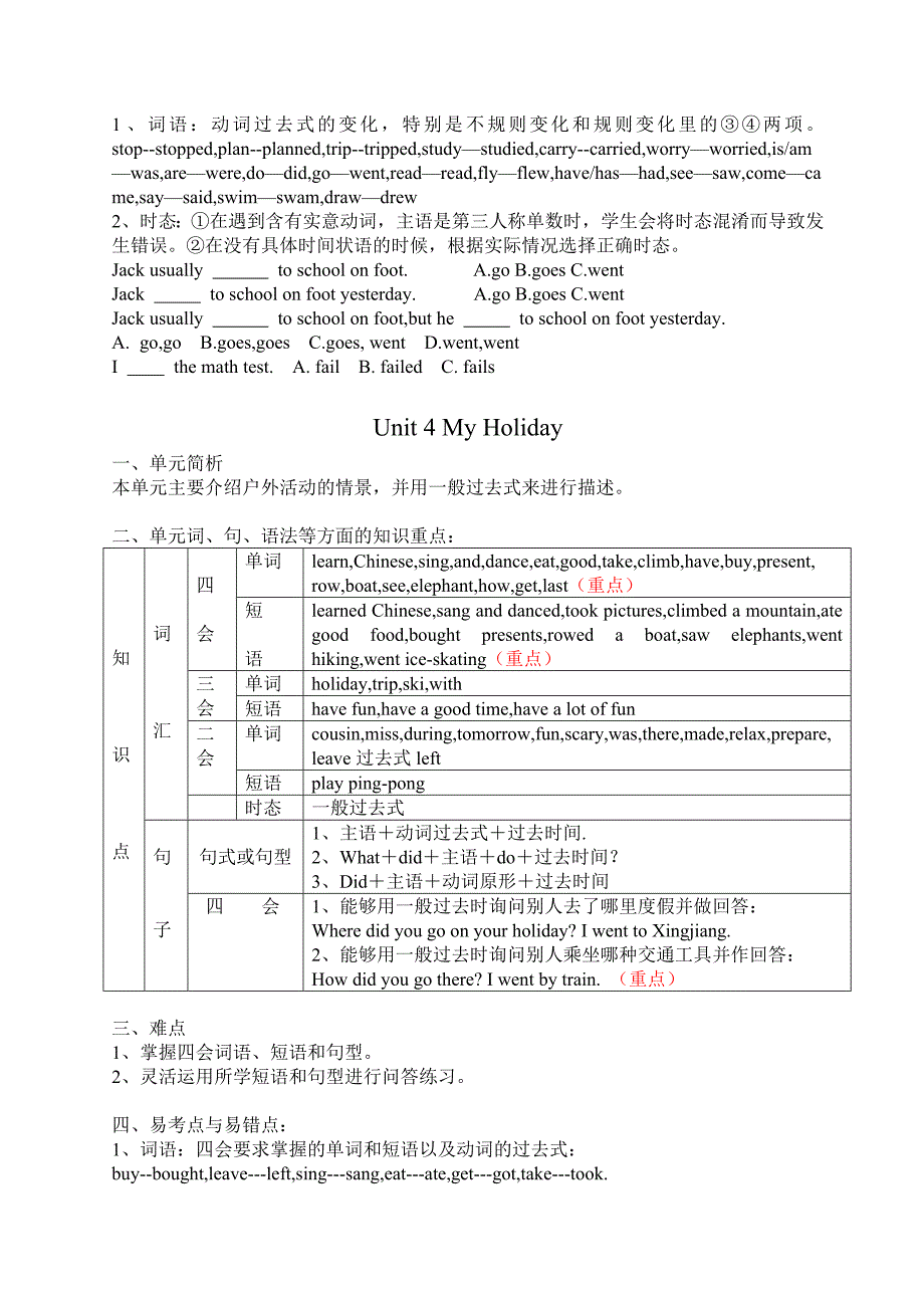 (完整版)人教版六年级英语下册知识点梳理.doc_第4页