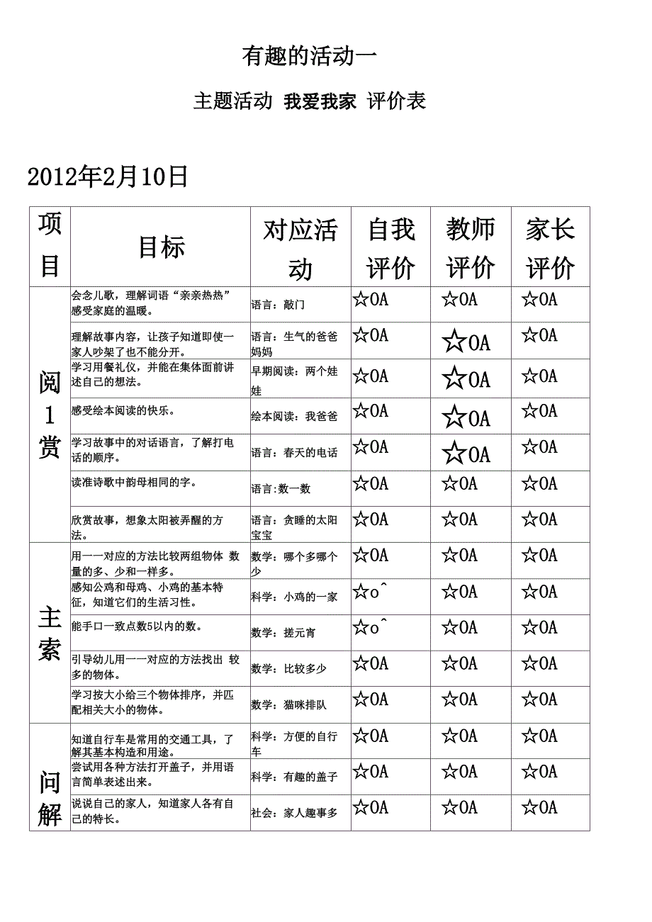 成长手册主题表格_第2页