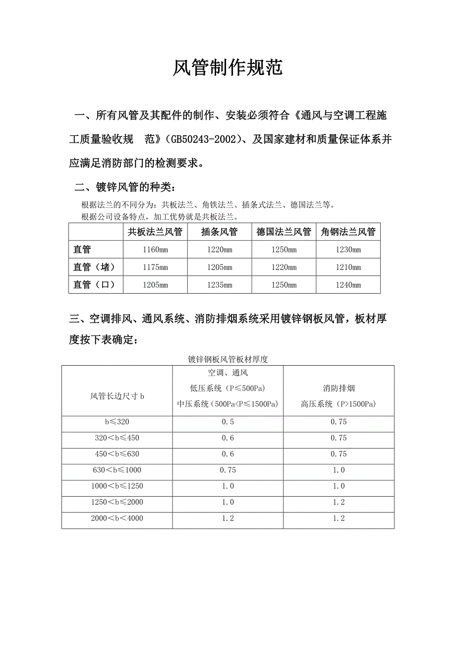 风管制作规范_第1页