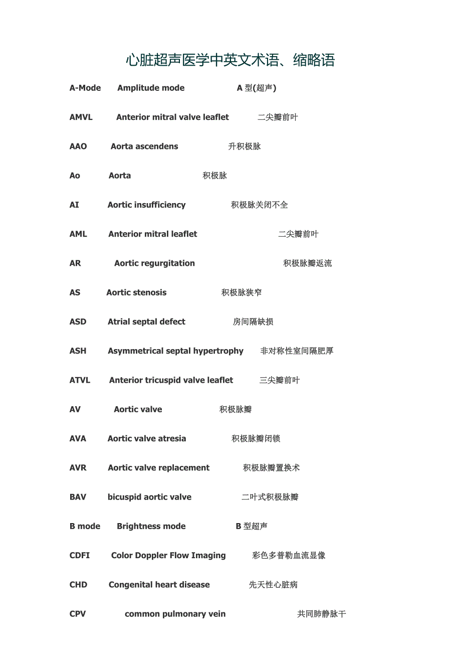 心脏超声术语_第1页