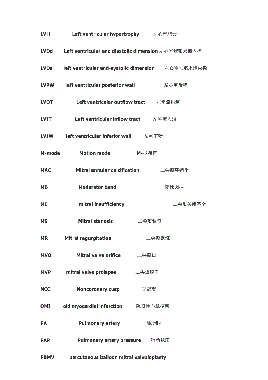 心脏超声术语_第4页