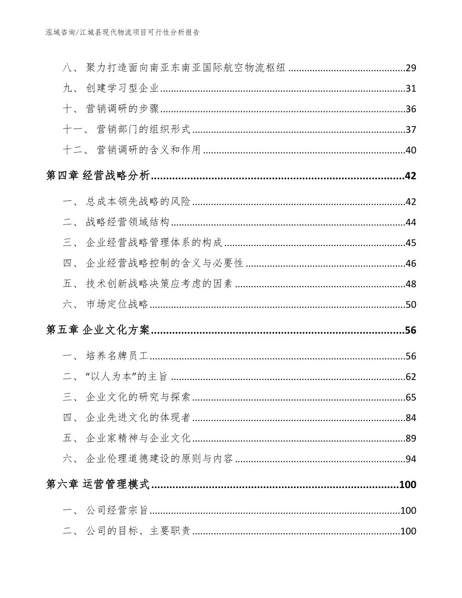 江城县现代物流项目可行性分析报告模板参考_第2页