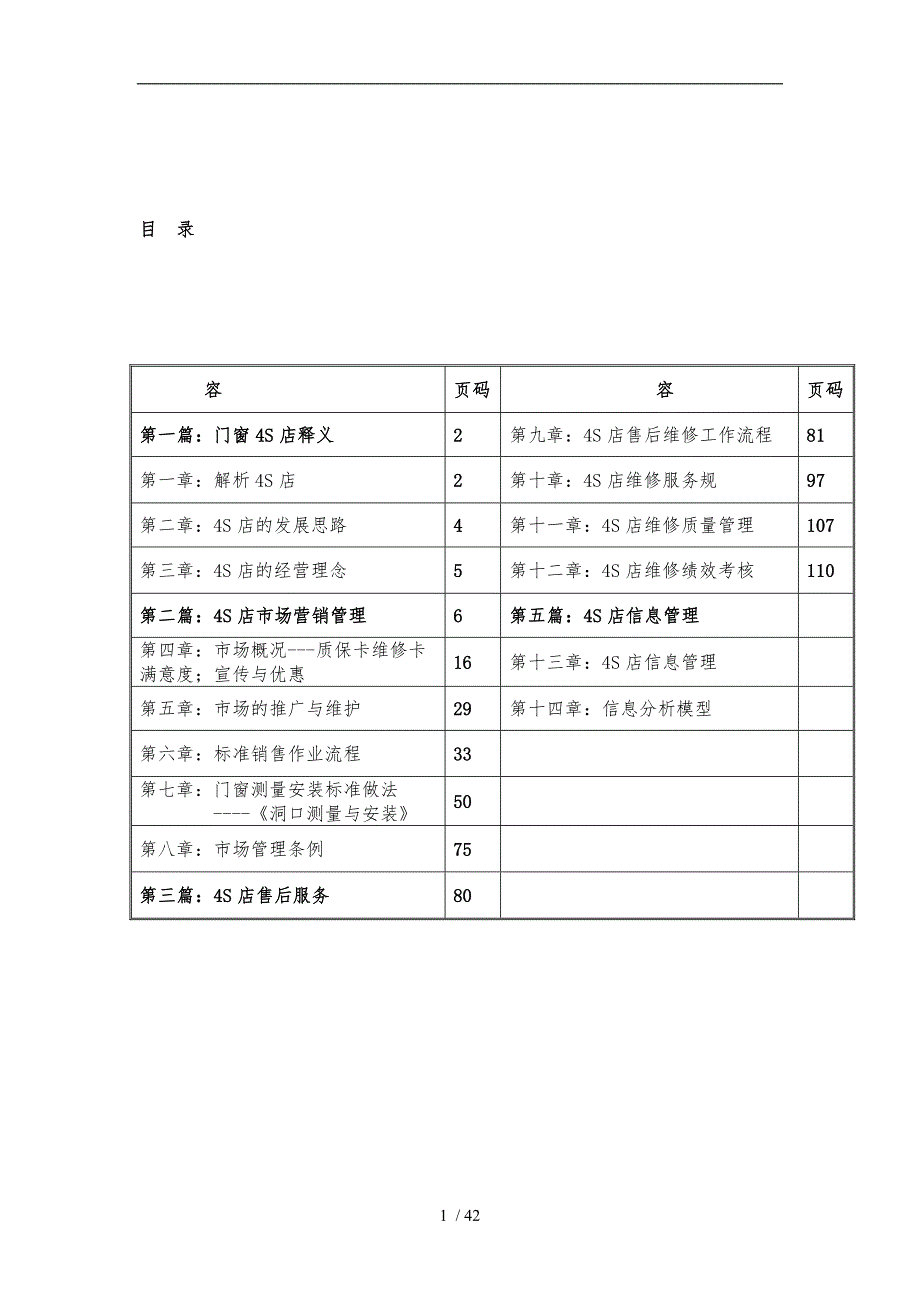 门窗4S店工作手册范本_第1页