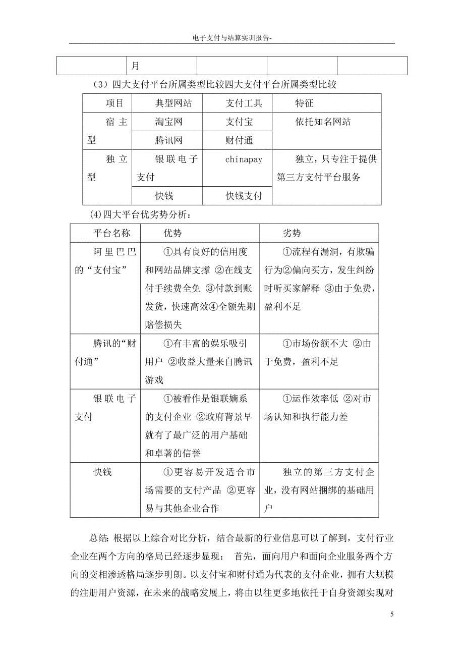 电子支付与结算实训报告_第5页